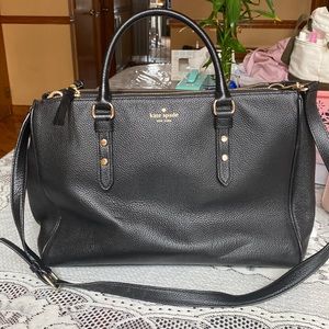 Kate Spade Black Three Compartment Large Work Tote